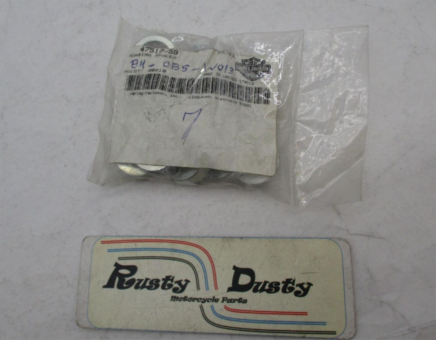 Lot of 11 Harley Davidson Genuine NOS Swingarm Pivot Bearing Spacers 47517-58