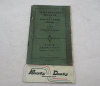 A.J.S AJS 1952 500cc Springtwin Model 20 Maintenance Manual Instruction Book