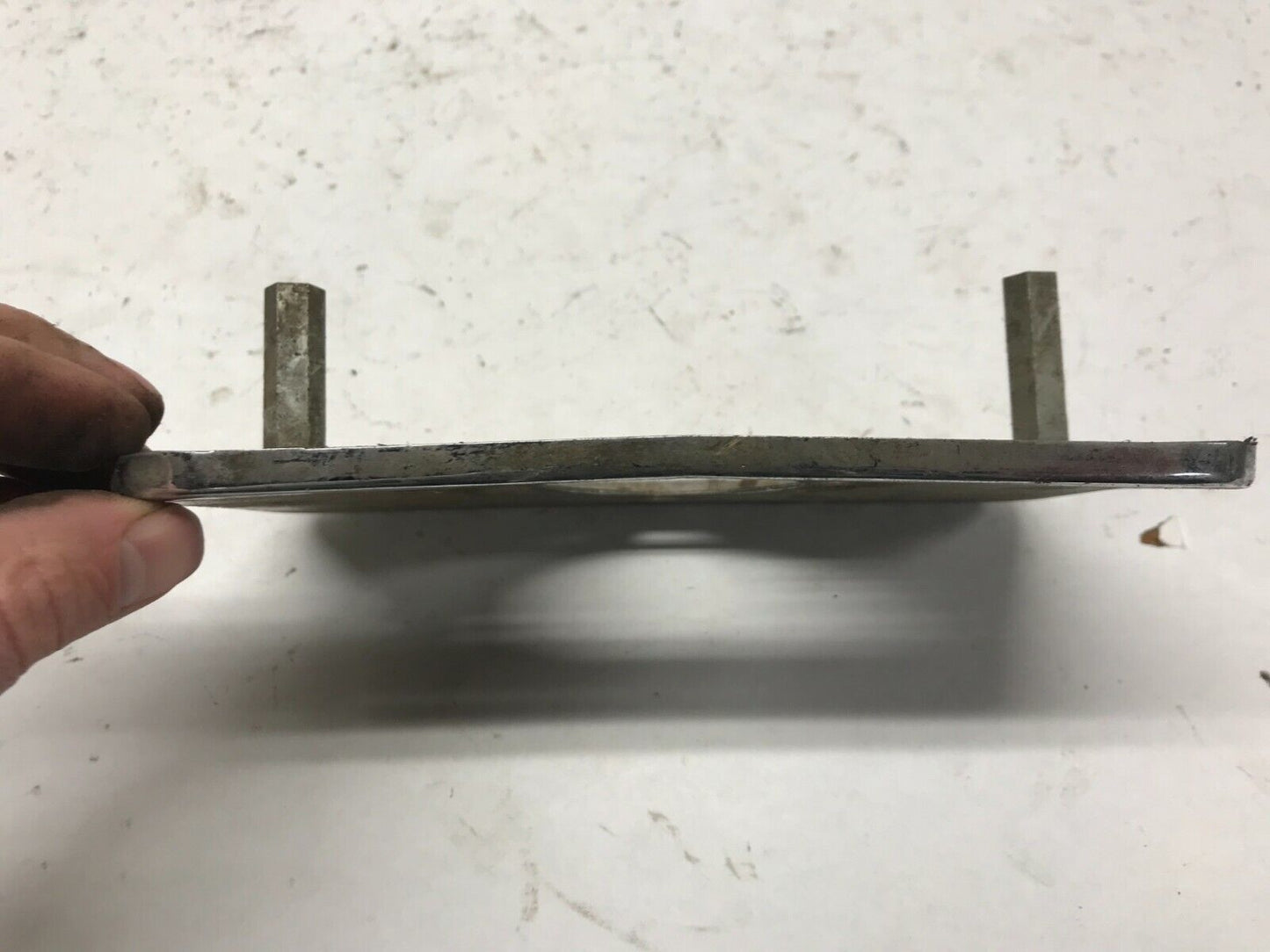 Harley Davidson Air Cleaner Intake Rectangular Back Mounting Plate Chrome