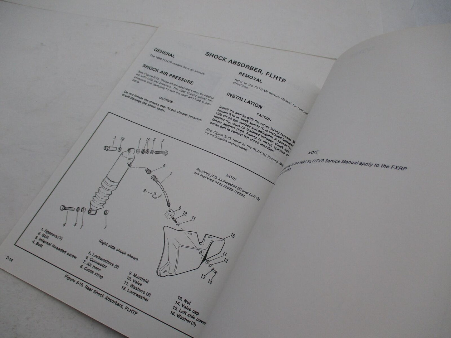 Harley Davidson Official 1991 Police Service Manual Supplement 99483-91SP
