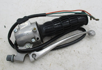 Vintage Motorcycle Clutch Lever Assembly w/ Perch & Switch Housing Wiring 7/8"