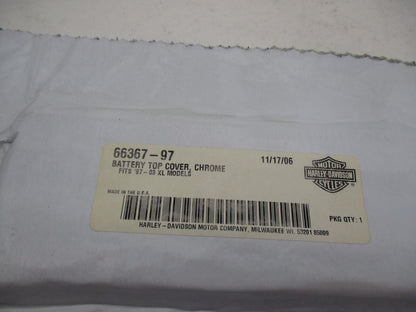 Harley Davidson Genuine NOS Chrome Battery Top Cover XL Sportster 66367-97