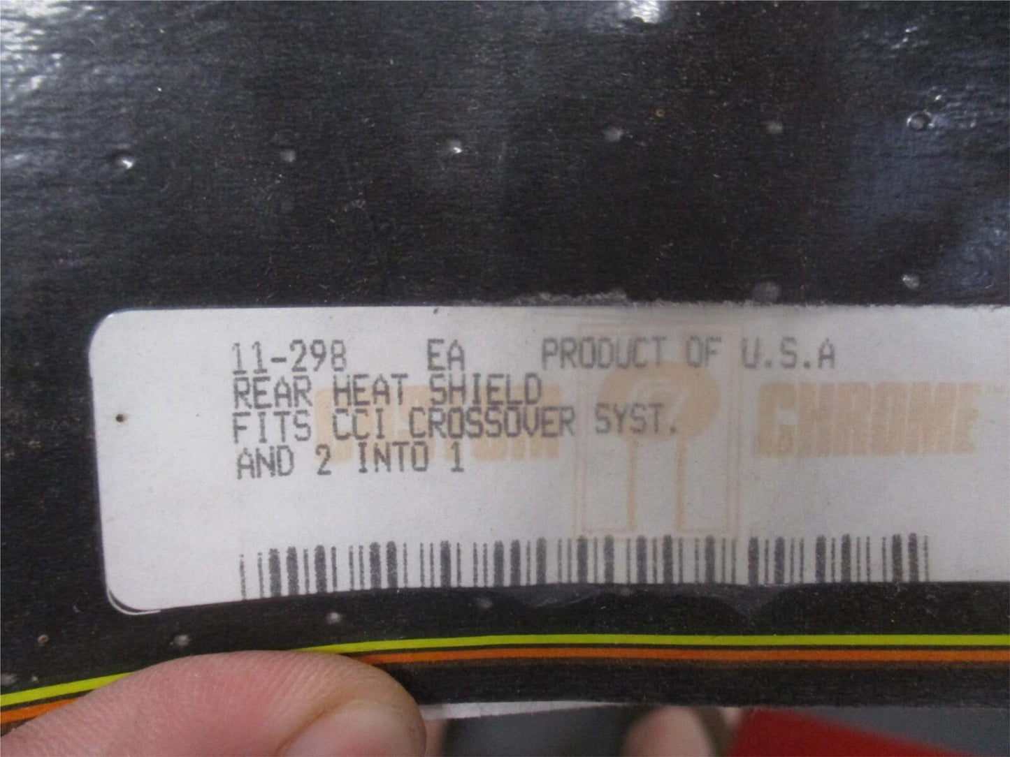 Harley Davidson Custom Chrome Rear Heat Shield for CCI Crossover system 11-298