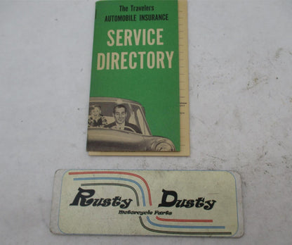 The Travelers Insurance Automobile Service Directory Book Vintage