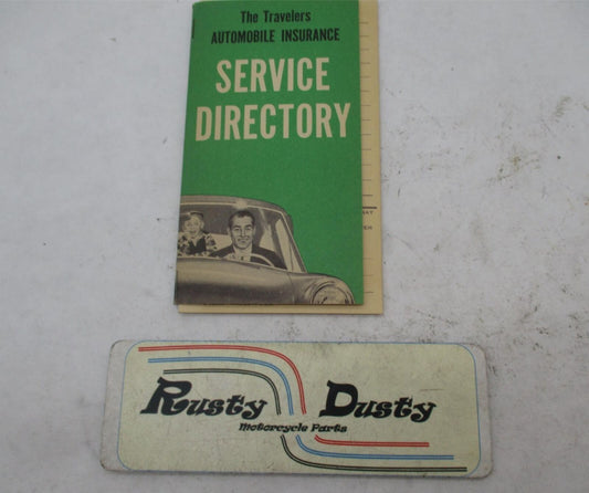 The Travelers Insurance Automobile Service Directory Book Vintage
