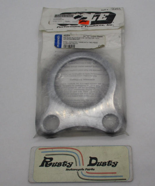 Harley  Cycle Polished Aluminum 3-3/8" Autmeter Tach Mounting Bracket 45048