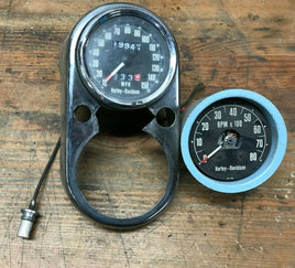 Harley Davidson Shoevlhead Speedometer Tach Gauge Cluster parts or Repair