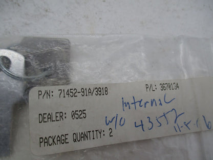 Harley Davidson Genuine NOS Key Set 71452-91A Code: 3198