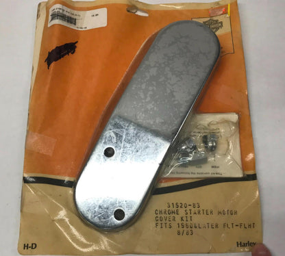 Harley Davidson Genuine part FLT FLHT Chrome Starter Motor Cover Kit 31520-83