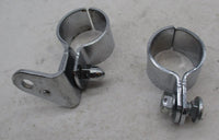 Harley Davidson Pair of Chrome Highway Peg Mounting Bracket Clamps