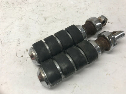 Pair (2) Original Harley Touring Highway Foot Peg Chrome Metal Rubber Shovelhead
