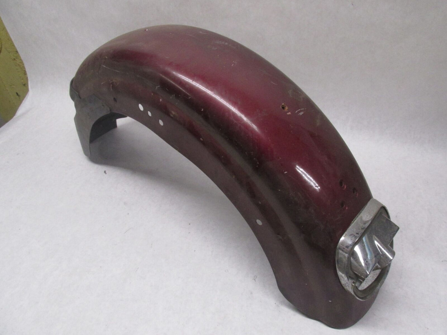 Harley Davidson Genuine Shovelhead Maroon 7" Rear Fender w/ Guide 97 Light
