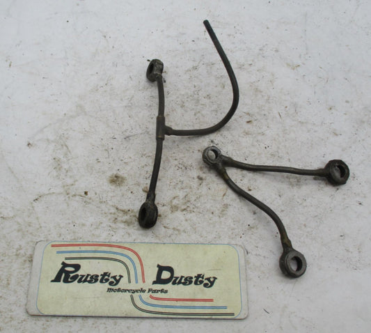 Set of 2 Vintage Motorcycle Custom Brake T Lines