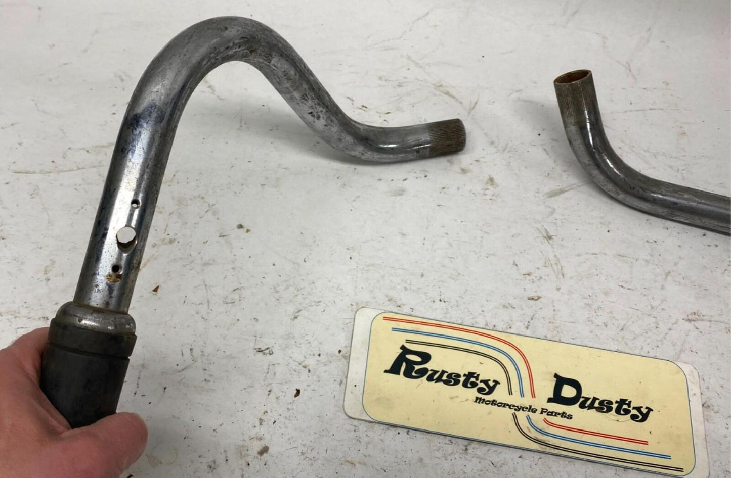 Harley Davidson Ironhead Sportster OEM Buckhorn Handlebars 2 Piece Set #2