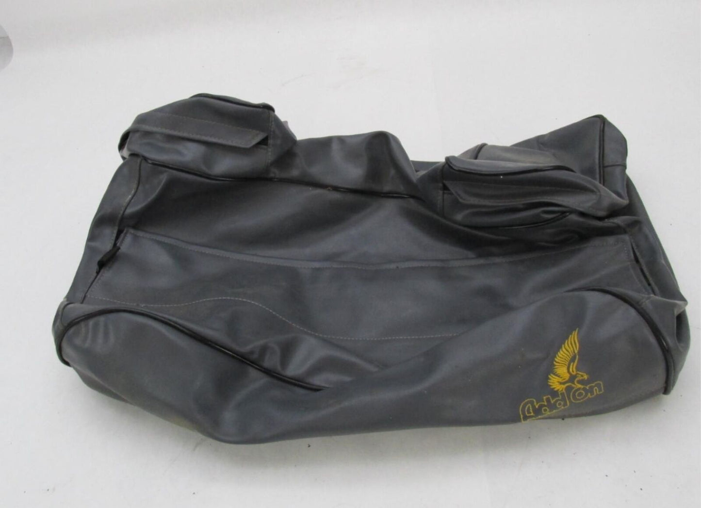 Vintage Add On Accessories Grey Motorcycle Universal Tail Duffel Travel Bag