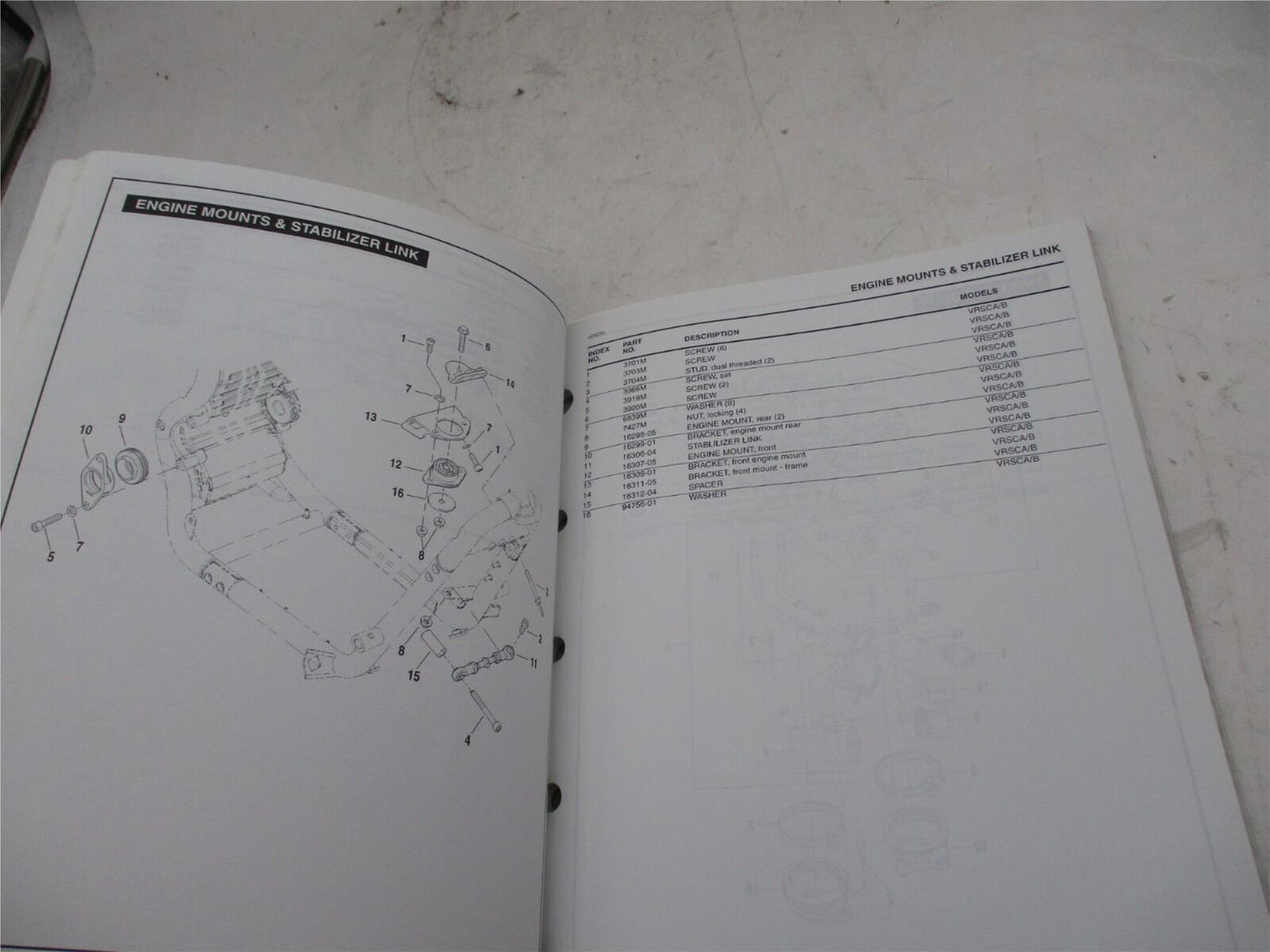 Harley Davidson Official Factory 2005 VRSC V-Rod Parts Catalog Manual 99457-05