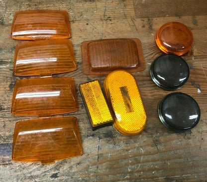 Lot of Harley Davidson Fender Light Cover Lenses Amber PM 1735-15 Grote 9020