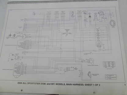Harley Davidson Official Factory Genuine 2006 Wiring Diagrams 99949-06