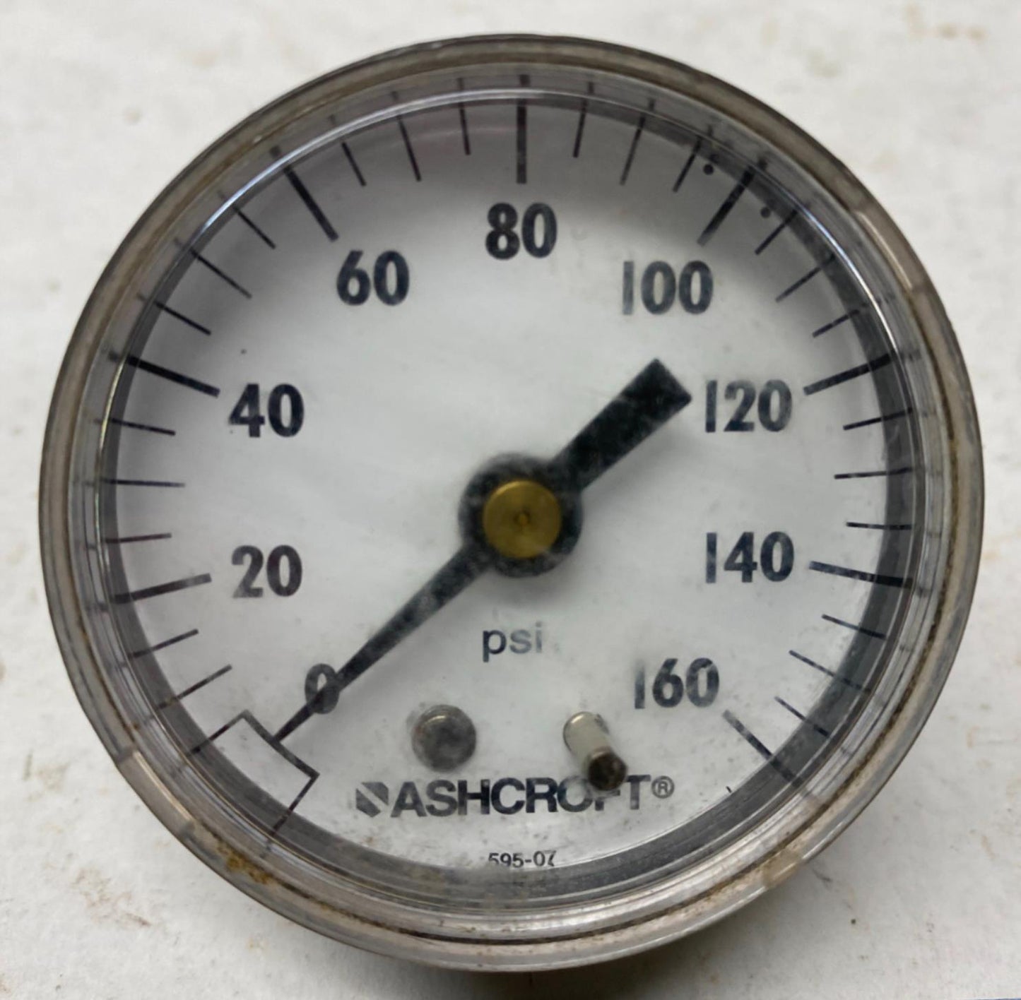 Ashcroft PSI Fuel Oil Pressure Gauge 595-07 160 PSI Harley Davidson