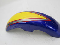 2006 Harley Davidson Screamin Eagle Fatboy Front Fender Yellow Blue 6.25" Wide