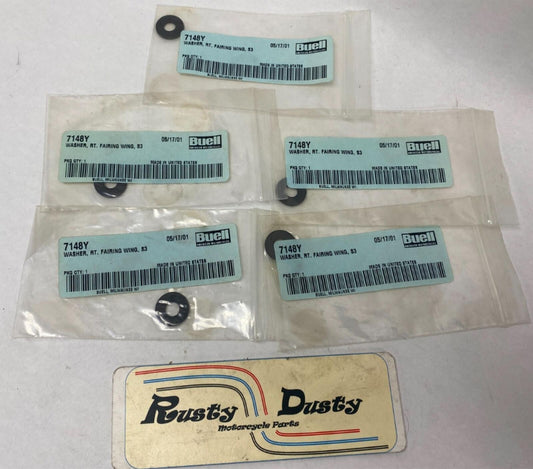 Harley Davidson Buell Genuine Lot (5) S3 Fairing Wing Washer 7148Y