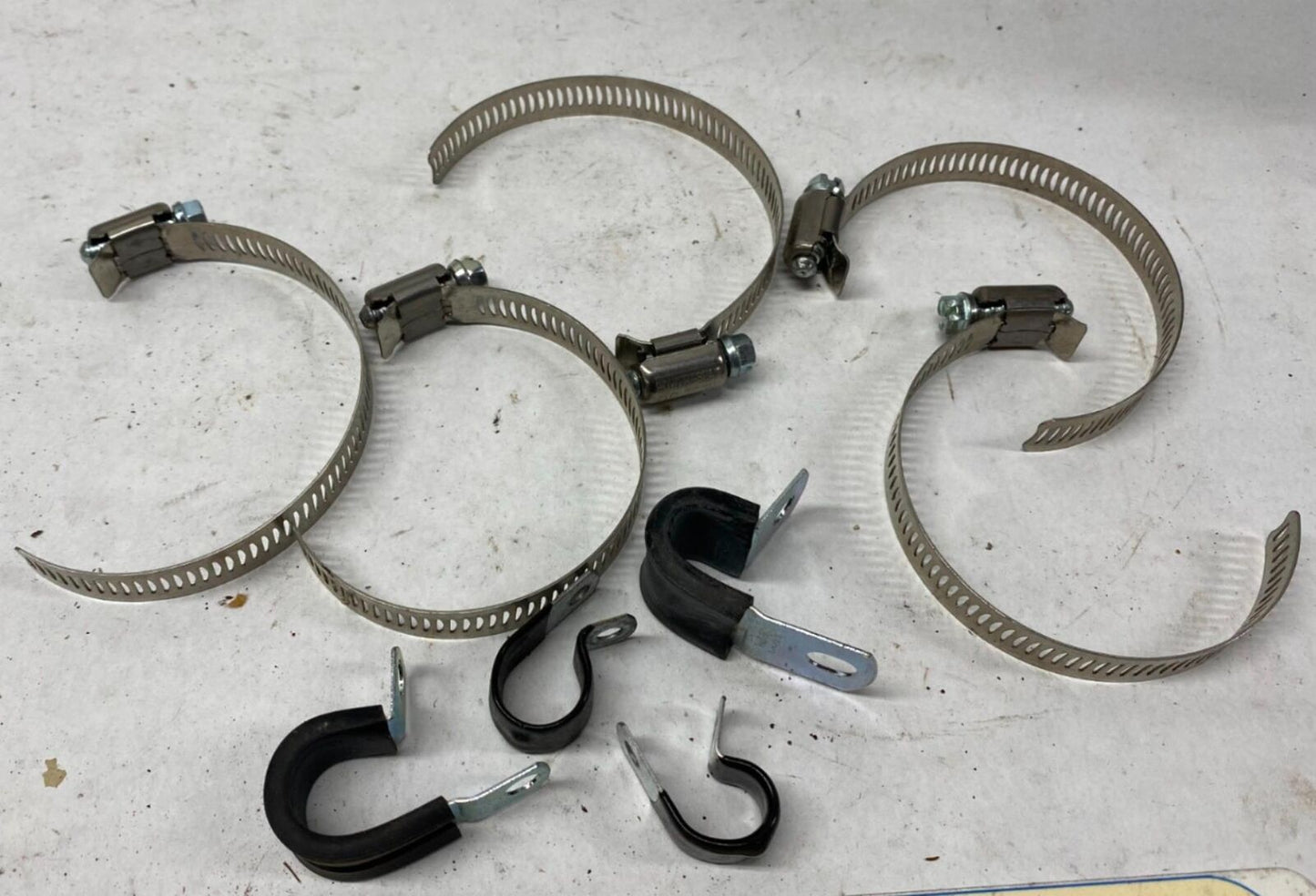 Mixed Lot of Harley Exhaust Heat Shield Clamp Hose Clamps