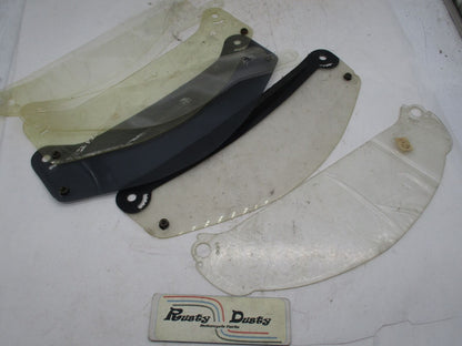 Mixed lot of 6 Vintage Flat Flexible Motorcycle Enduro Helmet Visors Shields