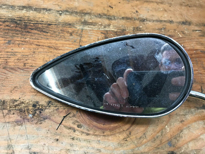 Harley-Davidson Left Side Teardrop Rear View Mirror Chrome Rare Nice Shape