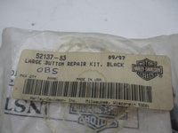 Harley Davidson Genuine NOS Black Large Button Repair Kit 52137-83