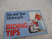 You and Your Motorcycle Riding Tips Book Manual