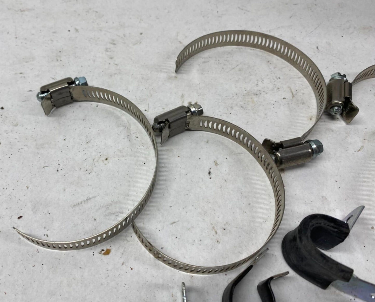 Mixed Lot of Harley Exhaust Heat Shield Clamp Hose Clamps