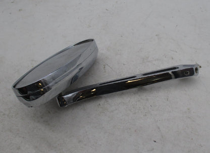 Harley Davidson Chrome Oval Slotted Stem Left Side Mirror