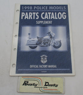 Harley Davidson Official Factory 1998 Police Parts Catalog Supplement 99545-98