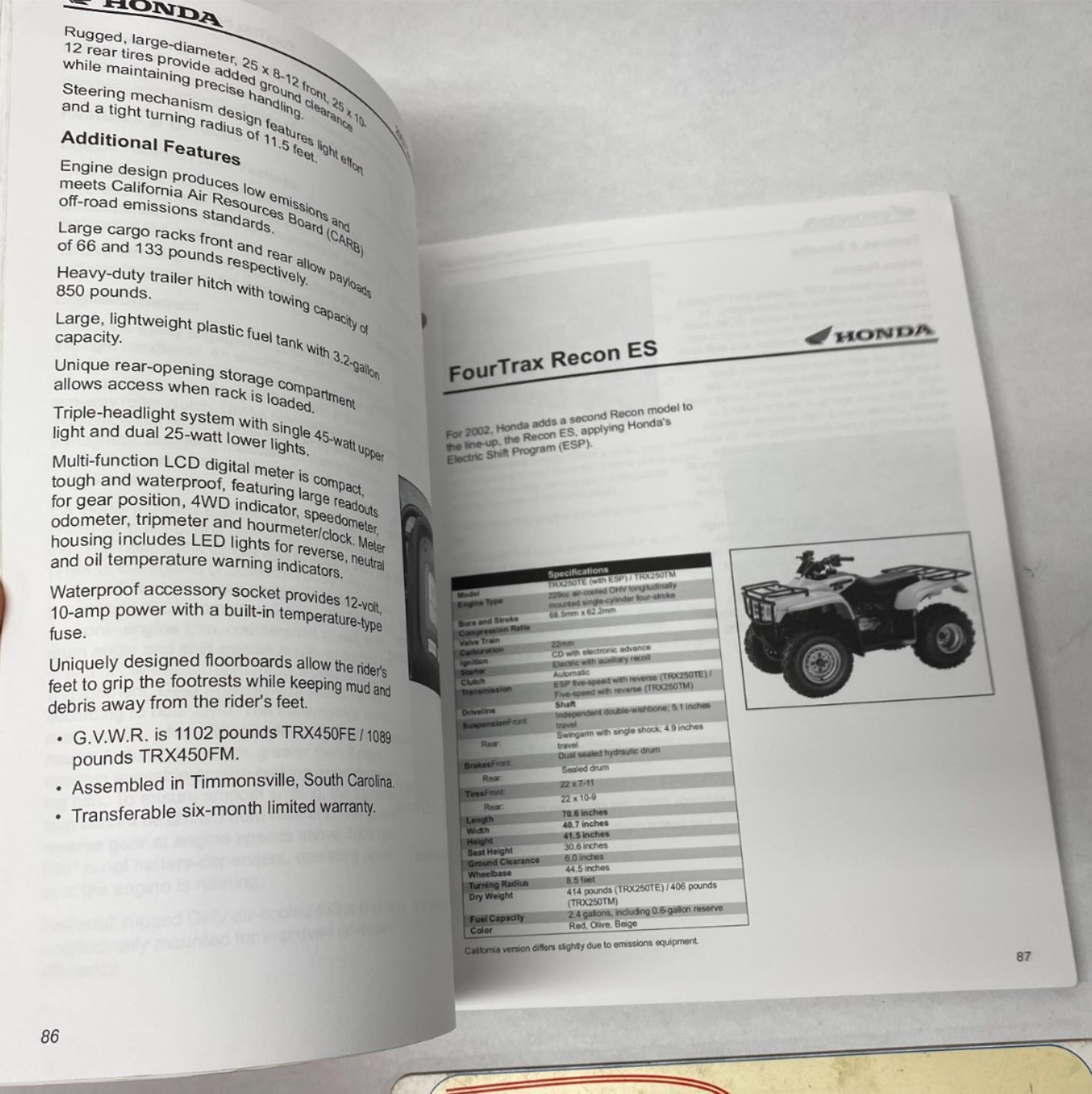 Honda 2002 Technicians New Model Guide
