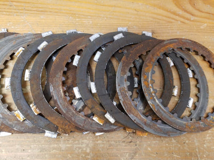 1986-1991 Honda 250R XR 400R 250R Clutch Plates Metal PRE owned Used.