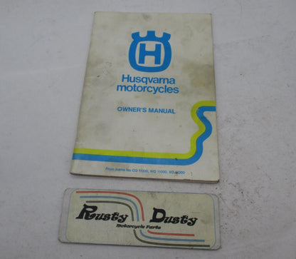 Vintage Original Husqvarna Husky 1970s Motocross Owner's Manual Book