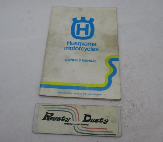 Vintage Original Husqvarna Husky 1970s Motocross Owner's Manual Book