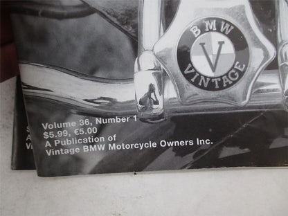 Lot of 3 The Vintage BMW Bulletin Motorcycle Magazine Volume 36