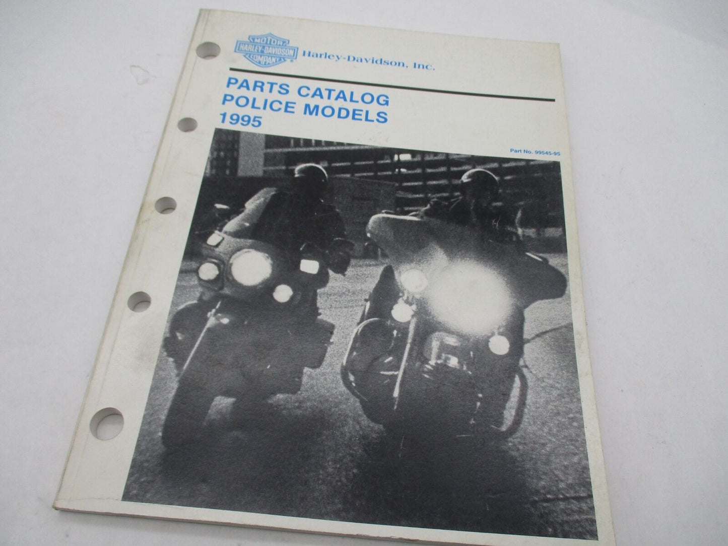 Harley Davidson Official Factory Genuine 1995 Police Parts Catalog Book 99545-95