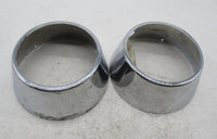 Pair of Harley Davidson Chrome Speedo Tach Gauge Covers Trim Rings 3"