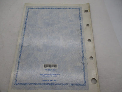 Harley Buell Official 1997-1998 Thunderbolt S3 / S3T  Parts Catalog 99570-98Y