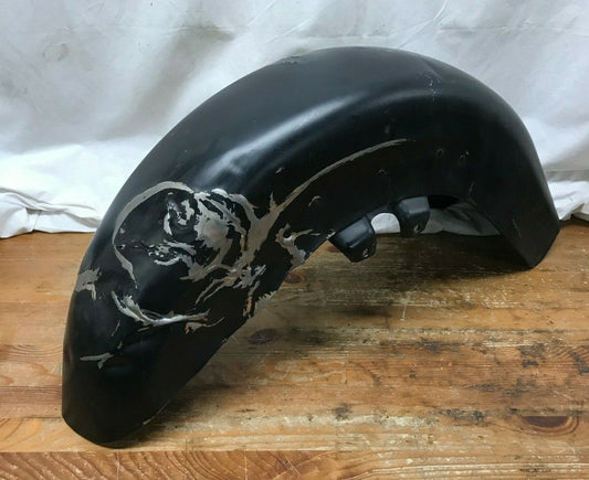HARLEY 06-13 STREET GLIDE TOURING FRONT FENDER BLACK MATTE FLAT DAMAGED