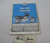 Harley Davidson Official 1991-1992 Sportster Five Speed Parts Catalog 99451-92