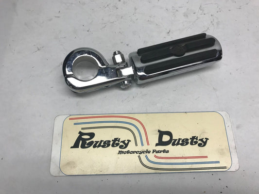 Harley Davidson Chrome Ribbed Single Side Highway Foot Peg & Bracket