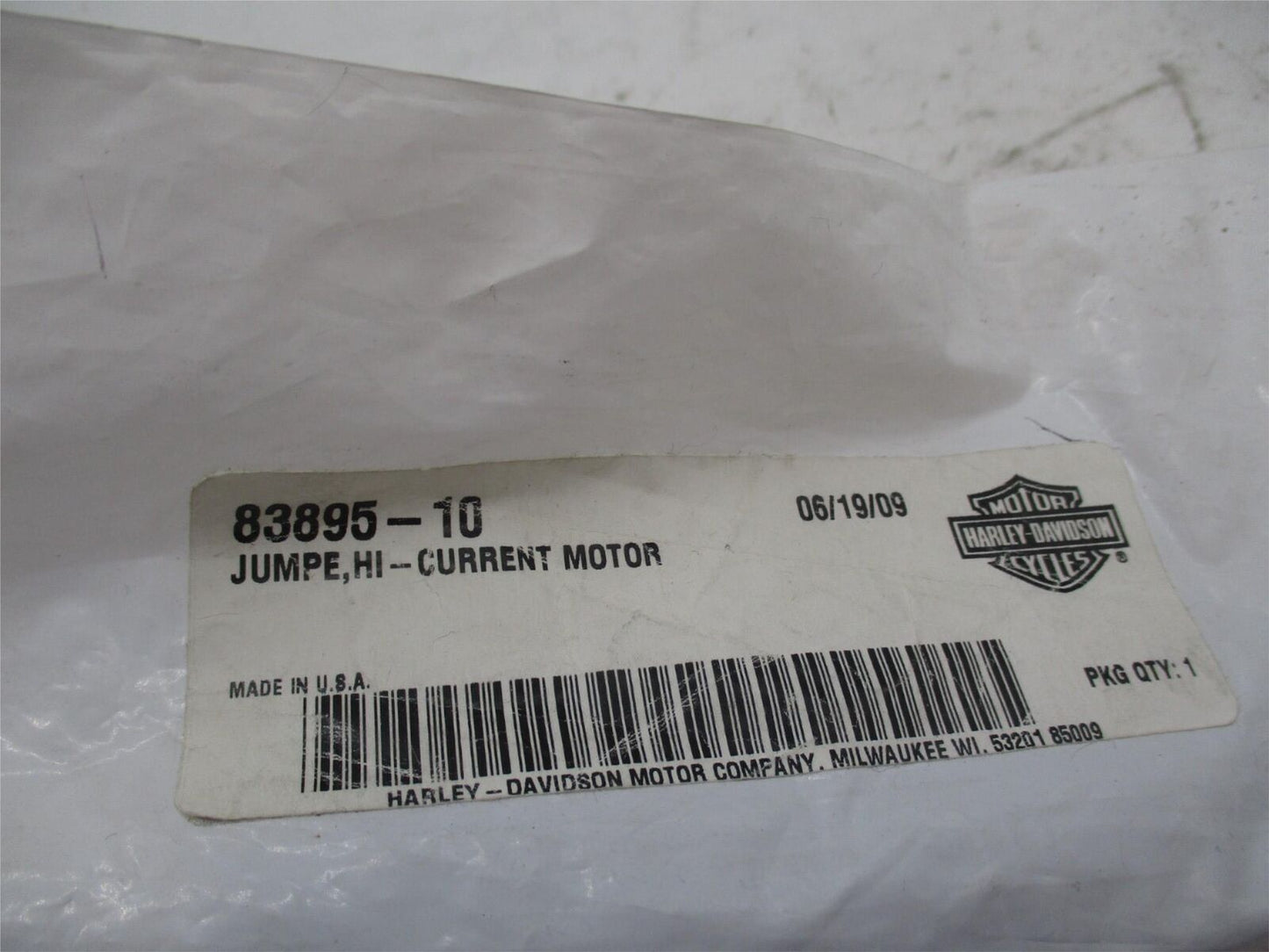 Harley Davidson Genuine NOS Hi-Current Motor Jumper Cable 83895-10