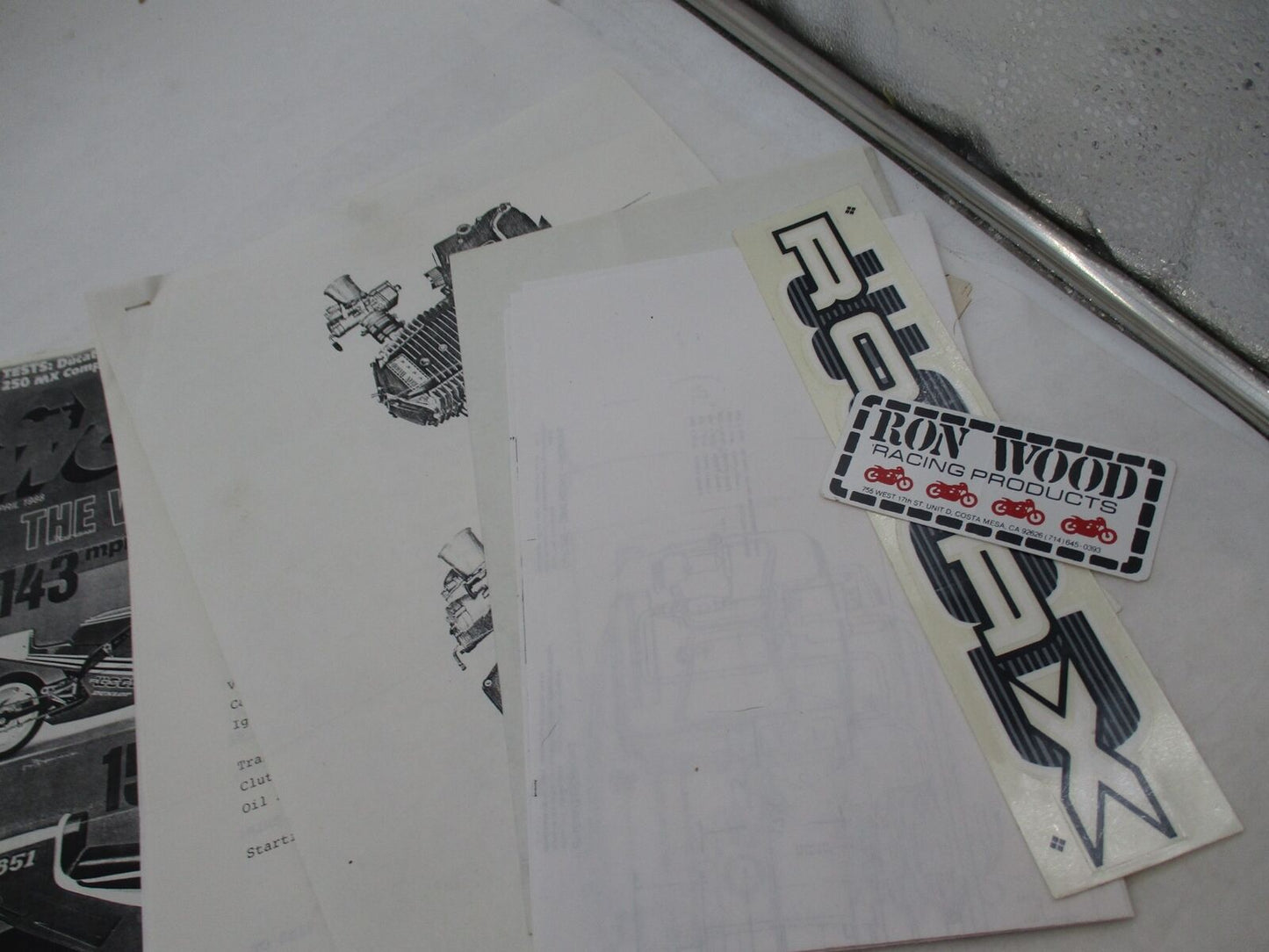 Lot of Photocopied Rotax Engine Motor Motorcycle Literature