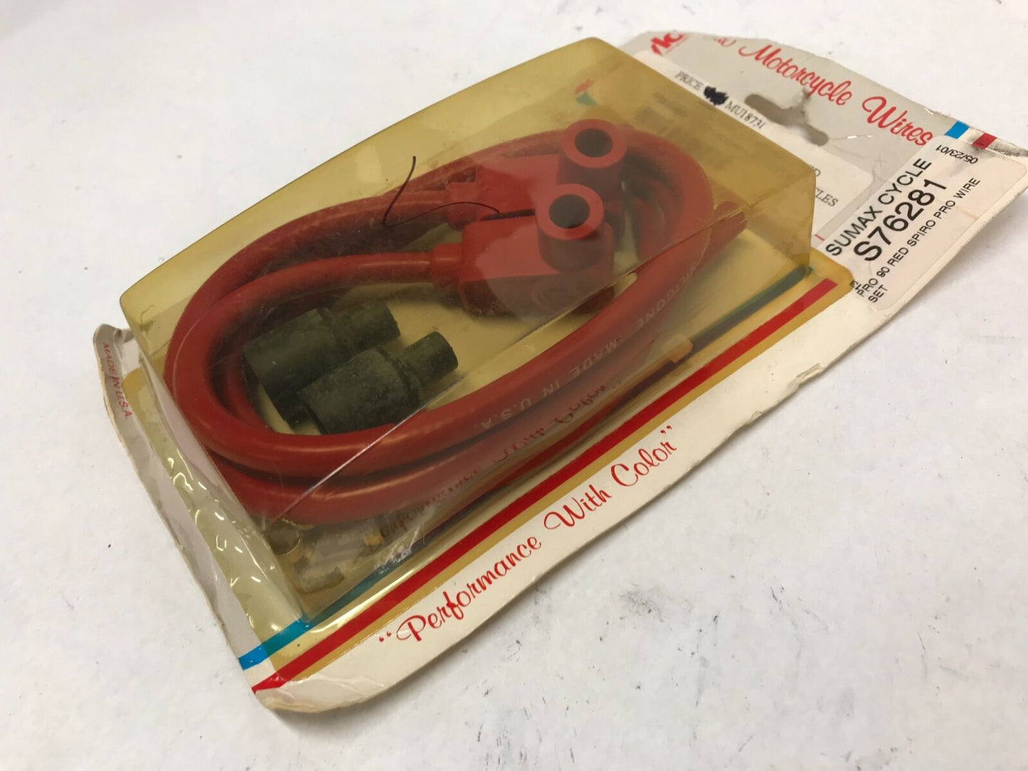 Spark Plug Wires 8mm Universal Red 90 Degree Boots 24" Long Sprio Core Pro