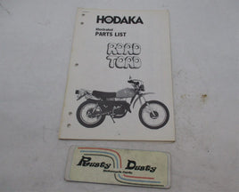 Vintage Hodaka Road Toad Illustrated Parts List Manual Book