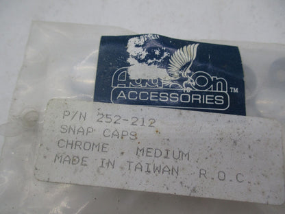 Add On Inc Chrome Medium Snap Caps 252-212