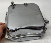 Harley Davidson Chrome Shovelhead Oil Tank w/ Temp Gauge Cap Late 70's 80's